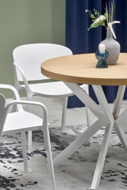 Halmar Stoły*PERONI stół rozkładany dąb złoty - biały (2p=1szt)1 sztuka