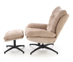 Halmar Fotele*PESTO fotel z podnóżkiem / funkcja kołyski, beżowy1 sztuka