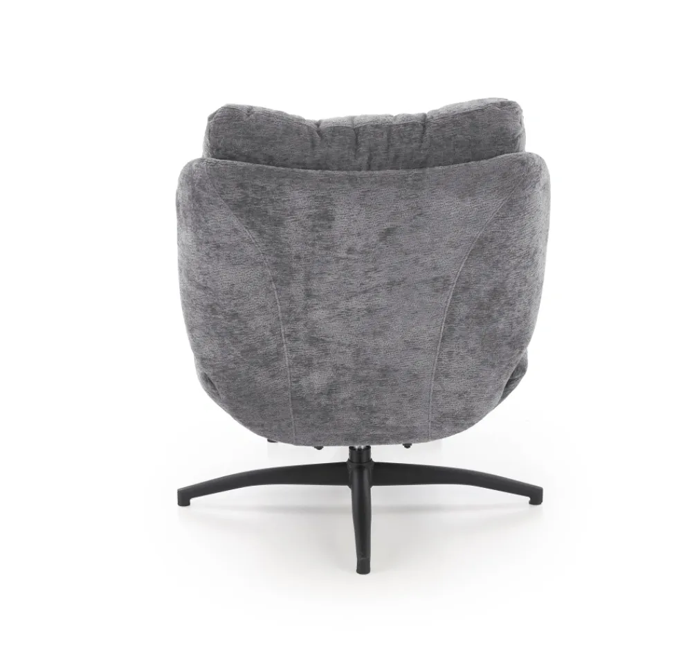 Halmar Fotele*PESTO fotel z podnóżkiem / funkcja kołyski, popielaty1 sztuka