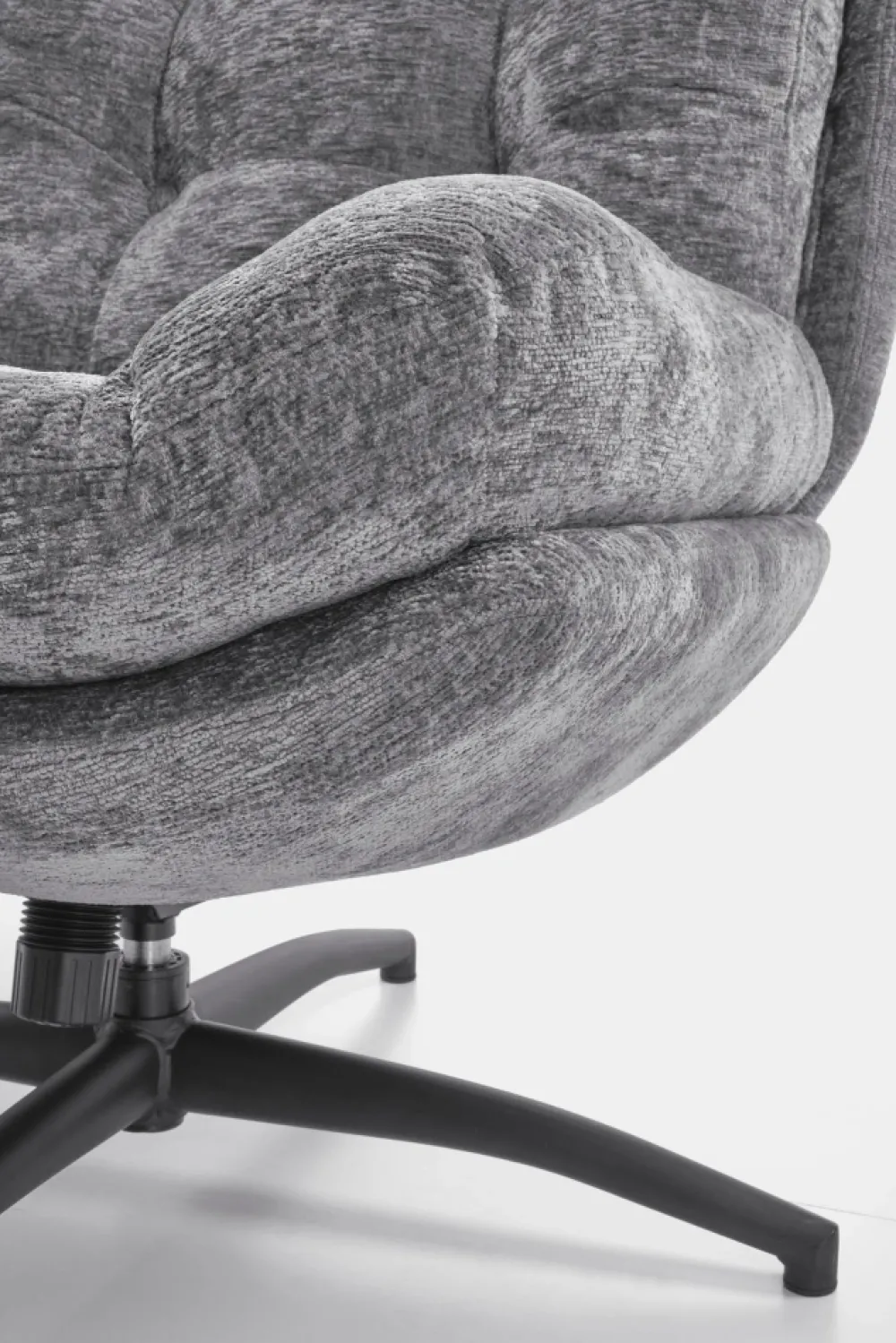 Halmar Fotele*PESTO fotel z podnóżkiem / funkcja kołyski, popielaty1 sztuka