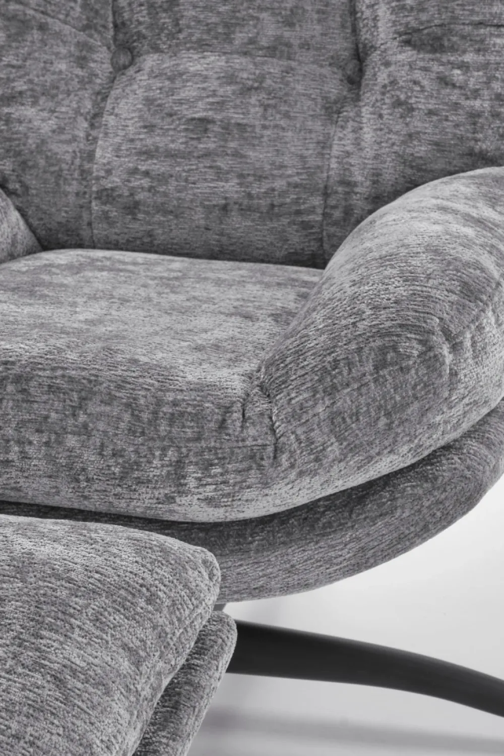 Halmar Fotele*PESTO fotel z podnóżkiem / funkcja kołyski, popielaty1 sztuka