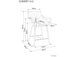 Signal Taborety I Hokery Do Jadalni|Taborety I Hokery*Półhoker Cherry H-2 Velvet