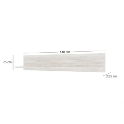 Mebelbos Półki Do Przedpokoju|Półki Do Pokoju Młodzieżowego*Półka ścienna 140 Belen sosna canyon