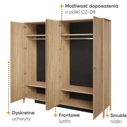 Lenart Akcesoria*Półki do szafy   Cozy CZ-08 dąb olejowany