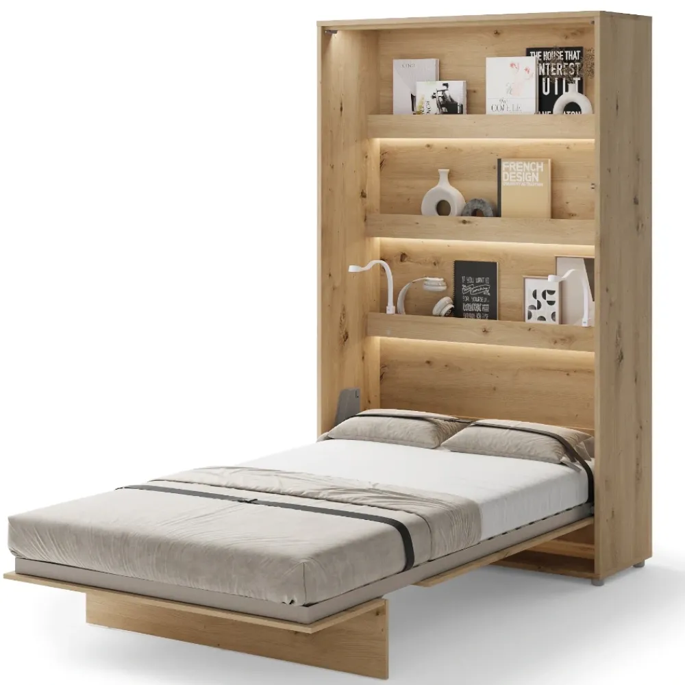 Lenart Tapczany|Półkotapczany Pionowe*PÓŁKOTAPCZAN PIONOWY DĄB ARTISAN BC-02 BED CONCEPT