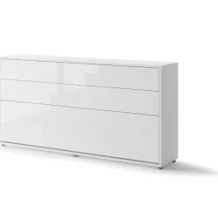 Lenart Tapczany|Półkotapczany Poziome*PÓŁKOTAPCZAN POZIOMY BIAŁY POŁYSK BC-06 BED CONCEPT