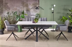 Halmar Stoły*PLATAN stół rozkładany, biały marmur / czarny (2p=1szt)1 sztuka