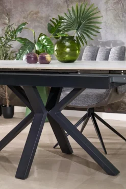 Halmar Stoły*PLATAN stół rozkładany, biały marmur / czarny (2p=1szt)1 sztuka