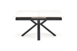 Halmar Stoły*PLATAN stół rozkładany, biały marmur / czarny (2p=1szt)1 sztuka