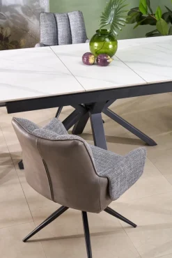 Halmar Stoły*PLATAN stół rozkładany, biały marmur / czarny (2p=1szt)1 sztuka