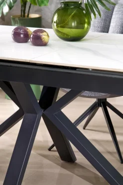 Halmar Stoły*PLATAN stół rozkładany, biały marmur / czarny (2p=1szt)1 sztuka