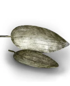 ArteHome Misy Dekoracyjne*Półmisek dekoracyjny liść w metalicznym odcieniu 20x48 cm