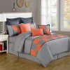 ArteHome Pościel*Pościel bawełniana Alora premium w szaro-pomarańczowym kolorze 160x200 cm