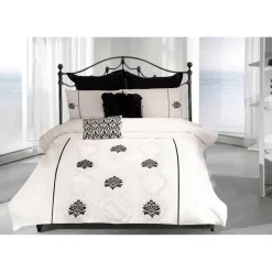 ArteHome Pościel*Pościel bawełniana Leira premium w biało-czarnym kolorze 200x220 cm