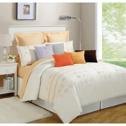 ArteHome Pościel*Pościel bawełniana Sete premium w mleczno-pomarańczowym kolorze 200x220 cm