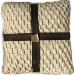 ArteHome Poduszki*Poduszka dekoracyjna beżowa w wypukłe kwadraty 45x45