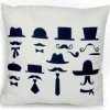 ArteHome Poduszki*Poduszka dekoracyjna biała z granatowym motywem 45x45