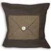 ArteHome Poduszki*Poduszka dekoracyjna brązowa ozdobiona naszywanym motywem 45x45
