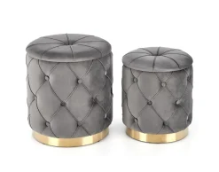 Halmar Fotele*POLLY zestaw 2 puf, popiel (1p=1kpl)1 sztuka