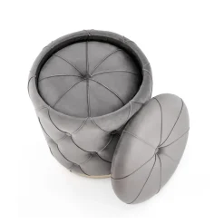 Halmar Fotele*POLLY zestaw 2 puf, popiel (1p=1kpl)1 sztuka