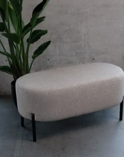 Hauss Pufy Do Przedpokoju|Pufy Do Sypialni*Pufa do toaletki brązowa Delice II