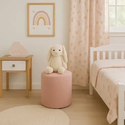 Dzieci Hauss Pufy Do Przedpokoju|Pufy Do Pokoju Młodzieżowego*Pufa okrągła welurowa jasny brudny róż Roller Magic Velvet 2262