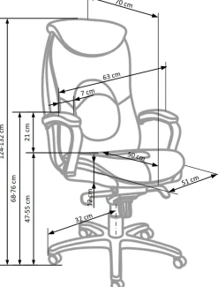 Halmar Fotele*QUAD fotel gabinetowy czarny1 sztuka