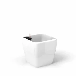 ArteHome Doniczki I Osłonki*Quadra reprezentacyjna donica w kolorze białym z wkładem nawadniającym 28x28x26