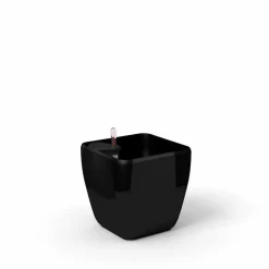 ArteHome Doniczki I Osłonki*Quadra reprezentacyjna donica w kolorze czarnym z wkładem nawadniającym 22x22x21