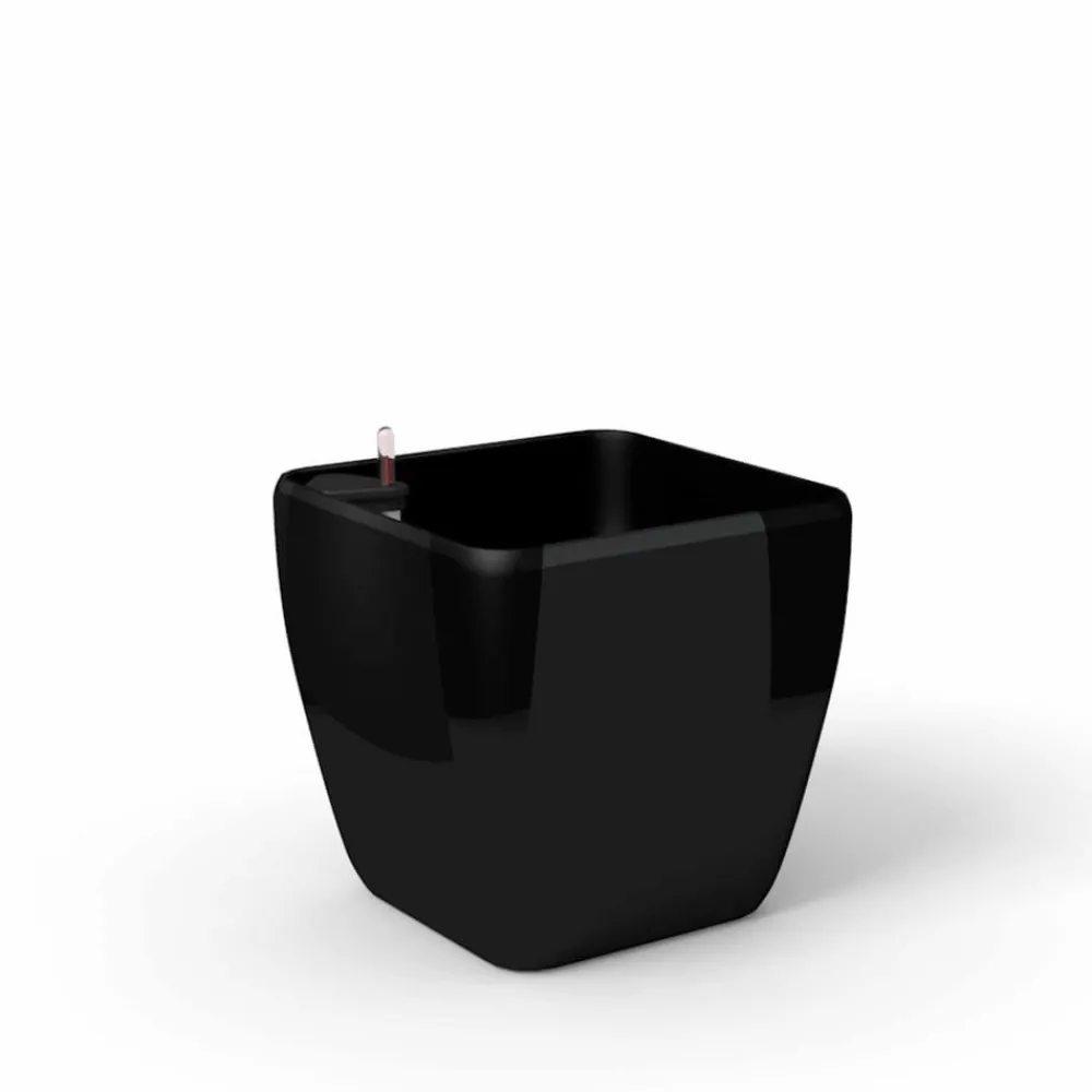 ArteHome Doniczki I Osłonki*Quadra reprezentacyjna donica w kolorze czarnym z wkładem nawadniającym 37x37x36