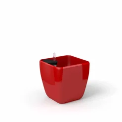 ArteHome Doniczki I Osłonki*Quadra reprezentacyjna donica w kolorze czerwonym z wkładem nawadniającym 22x22x21