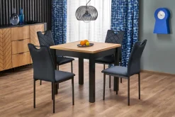 Halmar Stoły*QUBIK stół rozkładany 80-200/80/76 cm dąb artisan/czarny (2p=1szt)1 sztuka