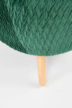 Halmar Fotele*RAVEL fotel wypoczynkowy ciemny zielony / naturalny1 sztuka