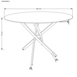 Halmar Stoły*RAYMOND 2 stół, blat - biały marmur, nogi - złoty (2p=1szt)1 sztuka