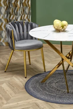 Halmar Stoły*RAYMOND 2 stół, blat - biały marmur, nogi - złoty (2p=1szt)1 sztuka