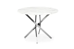 Halmar Stoły*RAYMOND 3 stół, blat - biały marmur, nogi - srebrny (2p=1szt)1 sztuka