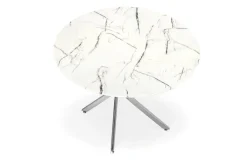 Halmar Stoły*RAYMOND 3 stół, blat - biały marmur, nogi - srebrny (2p=1szt)1 sztuka