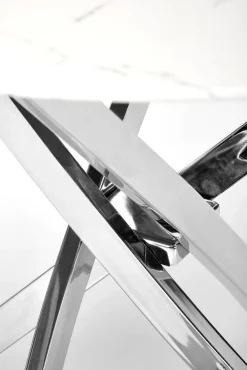 Halmar Stoły*RAYMOND 3 stół, blat - biały marmur, nogi - srebrny (2p=1szt)1 sztuka