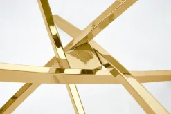 Halmar Stoły*RAYMOND stół, blat - transparentny, nogi - złoty (2p=1szt)1 sztuka