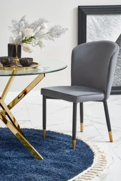 Halmar Stoły*RAYMOND stół, blat - transparentny, nogi - złoty (2p=1szt)1 sztuka