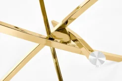 Halmar Stoły*RAYMOND stół, blat - transparentny, nogi - złoty (2p=1szt)1 sztuka