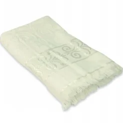 ArteHome Ręczniki*Ręcznik żakardowy 100x150cm kremowy z ozdobnym strzępieniem na końcach