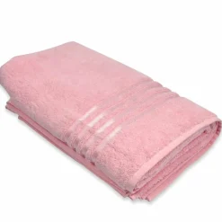 ArteHome Ręczniki*Ręcznik frotte 50x90cm 100% bawełna różowy ozdobiony tasiemką