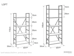 Signal Komody*Regał Loft R4