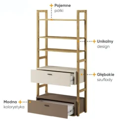 Dzieci Lenart Szafki I Regały Do Pokoju Młodzieżowego|Szafki I Regały Do Pokoju Dziecięcego*Regał młodzieżowy z szufladami Lenny LY-02