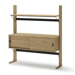 Dzieci Lenart Szafki I Regały Do Biura|Szafki I Regały Do Pokoju Młodzieżowego*Regał niski dwudrzwiowy 2d OLLIE OL-03 dąb olejowany+ czarny