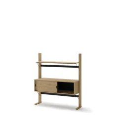 Dzieci Lenart Szafki I Regały Do Biura|Szafki I Regały Do Pokoju Młodzieżowego*Regał niski dwudrzwiowy 2d OLLIE OL-03 dąb olejowany+ czarny