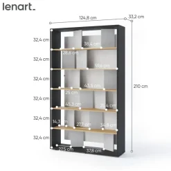 Lenart Szafki I Regały Do Biura|Szafki I Regały Do Pokoju Młodzieżowego*Regał otwarty z oświetleniem LED Fitt FP-01
