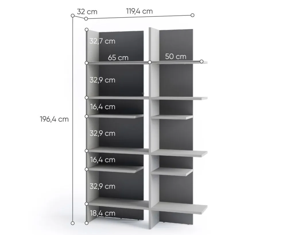 Lenart Szafki I Regały Do Biura|Szafki I Regały Do Pokoju Młodzieżowego*Regał otwarty z oświetleniem LED Fitt FL-01L