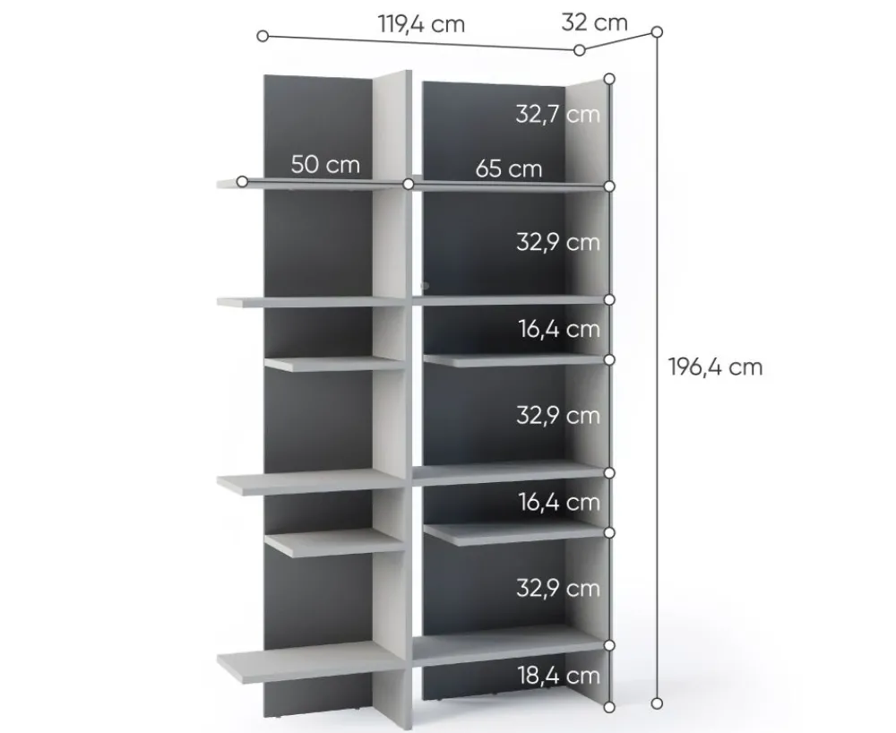 Lenart Szafki I Regały Do Biura|Szafki I Regały Do Pokoju Młodzieżowego*Regał otwarty z oświetleniem LED Fitt FL-01R